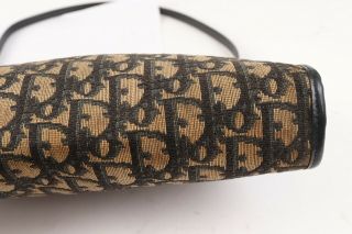 Vintage CHRISTIAN DIOR Monogram Tapestry Leather Hand Bag Purse 5