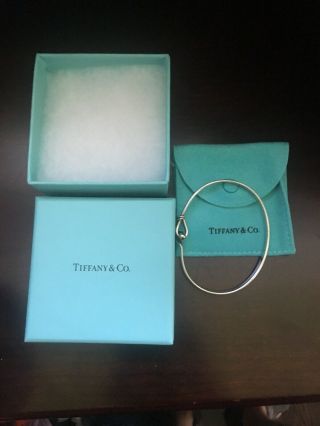 Tiffany & Co.  Vintage 18k Gold And Sterling Silver Hook & Eye Bangle Bracelet