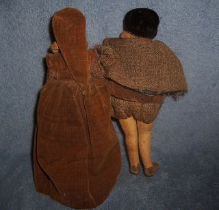 Antique Vintage French Cloth Doll House Dollhouse Man &Woman Elizabethan Style 3