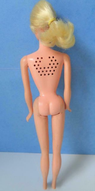 1969 Talking Barbie Doll in Orange Swimsuit BLONDE Ponytail MUTE N/Mint 5