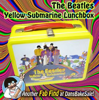 Beatles Yellow Submarine Vintage Style 1999 Metal Lunchbox By Apple Corps