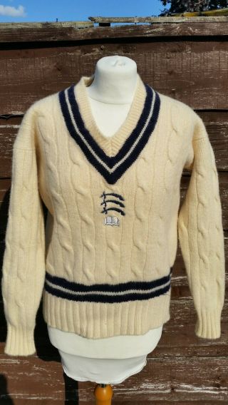 Rare Vintage Essex F.  A.  B Wool Cricket Jumper 44 " Large