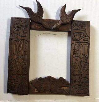 Vintage Northwest Coast Carving Picture Frame (native Totem First Nations Art)