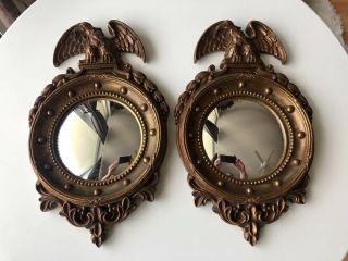 Vintage Syroco Wood Federal Eagle Mirrors