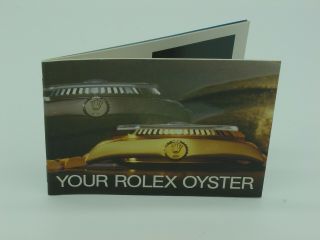 Rolex Booklet Vintage Your Rolex Oyster Instruction 1984