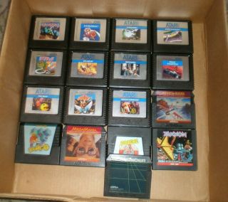 Vintage Atari 5200 4 - Port With 2 Controllers All Cords And 18 Games.  WOW 2