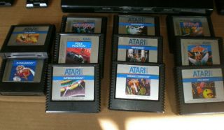 Vintage Atari 5200 4 - Port With 2 Controllers All Cords And 18 Games.  WOW 8