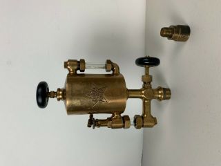 Powell Boson,  1 Pint,  Rare Bessemer Version Hit & Miss Gas Engine Brass Oiler