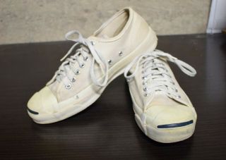 Vintage 1970’s Converse Jack Purcell Made In Usa Shoes Low Top Sz 9.  5