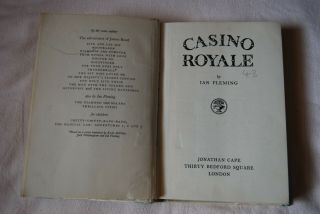 Vintage 1968 Ian Fleming Casino Royale Hardback Book with Dust Cover 3