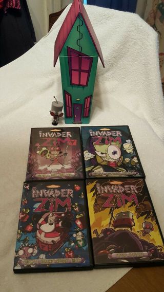 Invader Zim Complete Series Dvd Volumes 1 - 3 House Box Set With Gir Rare