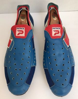 Vintage 1980’s French Cycling Leather Shoes Patrick Bernard Hinault Size 45 11us