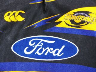 VINTAGE RUGBY SHIRT CANTERBURY WELLINGTON HURRICANES 1997 - 99 JERSEY SIZE: LARGE 3