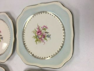 Vintage Set Of 6 Homer Laughlin Georgian Eggshell Chateau Blue Salad Plates 2