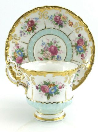 Vintage Paragon Pink Roses Tea Cup Saucer Gold Gilt Edging Fine Bone China K218