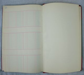 Vtg Shaw ' s Large Account Ledger Book 472 Pages Alphabet Tabbed 14 