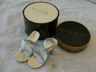 Vintage Madame Alexander Cissy Silver Sandals With Shoe Box
