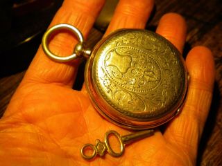 Running - - 1800s - - 15 - Jewel - Silver Swiss Keywind Pocket Watch