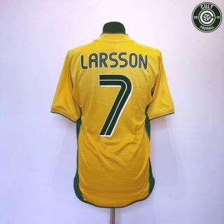 Larsson 7 Celtic Vintage Umbro Away Football Shirt Jersey 2002/03 (m) Sweden