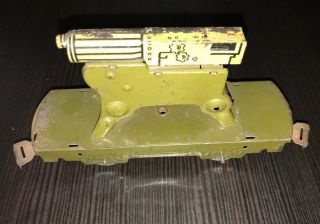 Vintage Rare Marx Army Machine Gun Car 572mg.  Rattle Crank.  A
