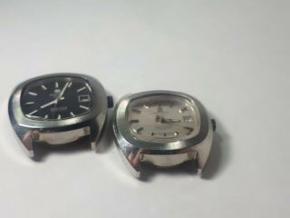 2 Vintage Tissot seastar automatic watches for repair or parts 5