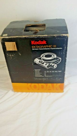 Vintage Kodak Ektagraphic III Carousel Slide Projector Only 35mm No Lens/Remote 2