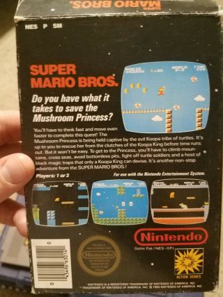 5 screw Mario Bros Complete.  CIB Rare.  NES 5