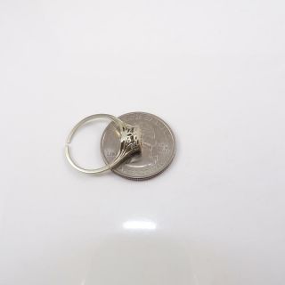 Vtg Art Deco Antique Filigree 14K White Gold Diamond Engagement Ring Size 7 LDL3 5
