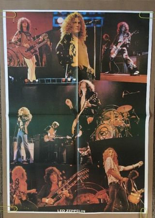 Led Zeppelin Collage Vintage Poster Pin - Up 1970s Retro Music Promo Advertising