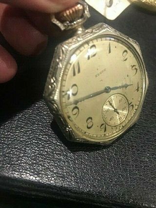 1924 Elgin Pocket Watch 15 Jewel 14k Gold Filled