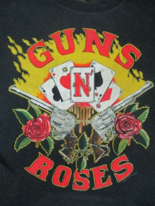 Vtg 1991 Guns N Roses Tour Concert T Shirt Brockum L Made In Usa