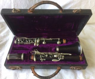 Vintage Auguste Buffet Paris Bb Soprano Wood Clarinet Serial 128