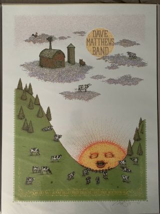 Dave Matthews Band Poster 2013 Alpine East Troy Wi N1 1165/1360 Rare