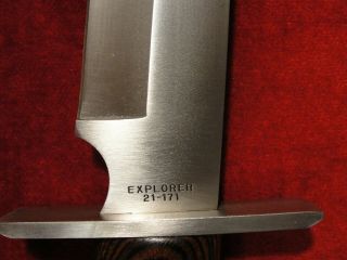 Vintage Explorer Bowie Knife With Sheath Japan 21 - 171 2