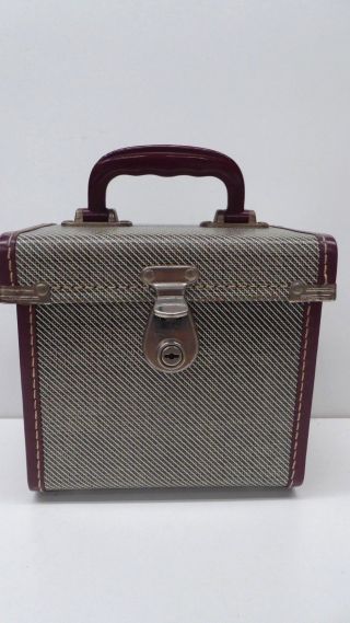 Vintage Carry Case 45 Single Records Beauty Vanity Suitcase Eps Port