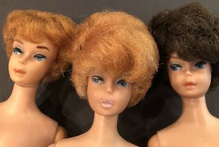 Vintage Bubblecut Barbie Dolls 1960’s Group Of 3 Vintage Barbie