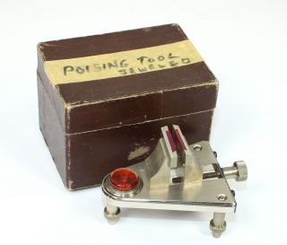 Vintage Bergeon Poising Tool W/box Swiss Made - Oh1285