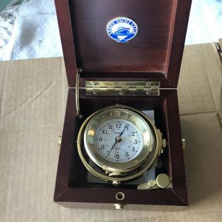 Vintage Seth Thomas Ships Clock Biscayne Model No.  1071 Marine Box Very Rare