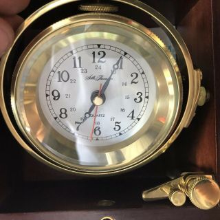 Vintage Seth Thomas Ships Clock Biscayne Model No.  1071 Marine Box Very Rare 3