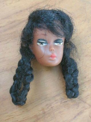 Vintage Barbie Clone Head Black African American Braided Hair Nr