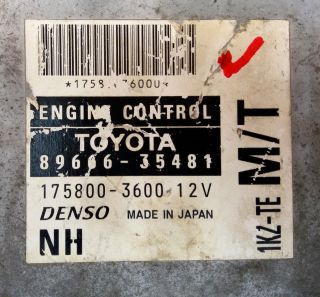 Toyota Hilux 89666 - 35481 1kz - Te M/t Rare Ecu Ecm Pcm Oem Jdm