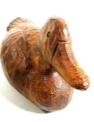 Vintage handcrafted Carved Wooden Duck by R.  Gallagher and Family Woodcarvers 7