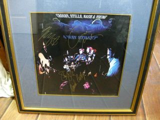 Autographs By Crosby,  Stills,  Nash & Young 4 - Way Street Album & C.  O.  A Rare