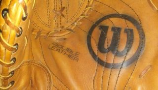 Wilson H - 8301 Vintage Double Leather Hockey Goalie Catching Glove USA 4