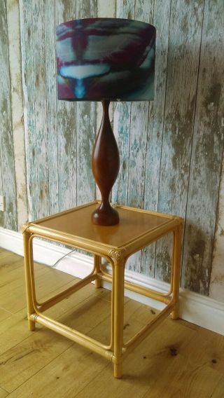 Vintage Mid Century Modern Danish Teak Lamp