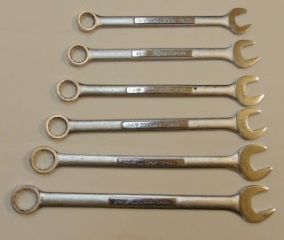 Vintage Craftsman 6 Pc Large Combination Wrench Set 15/16 - 1 5/16 Made In Usa