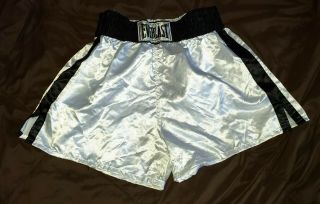 Everlast Skinners Polyester Satin Shiny Vintage Usa Boxing Trunks Shorts Xl Ali