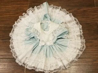 Vintage Dolls & Darlings Dress Size 24 Months White Lace Ruffles