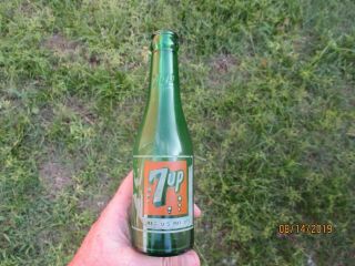 Rare Vintage 1937 7 Up Soda Bottle 8 Bubble Embossed " Ouch Out Of Grouch " Girl