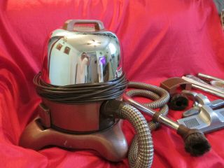 Vintage Rexair Rainbow Vacuum Cleaner Cannister Rolling Base & Accessories